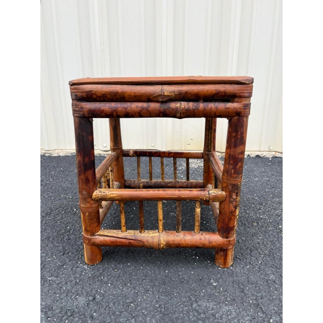 Wood Mid 1900s Asian Dry-Joint Tortoise Bamboo Planter Stand For Sale - Image 7 of 12