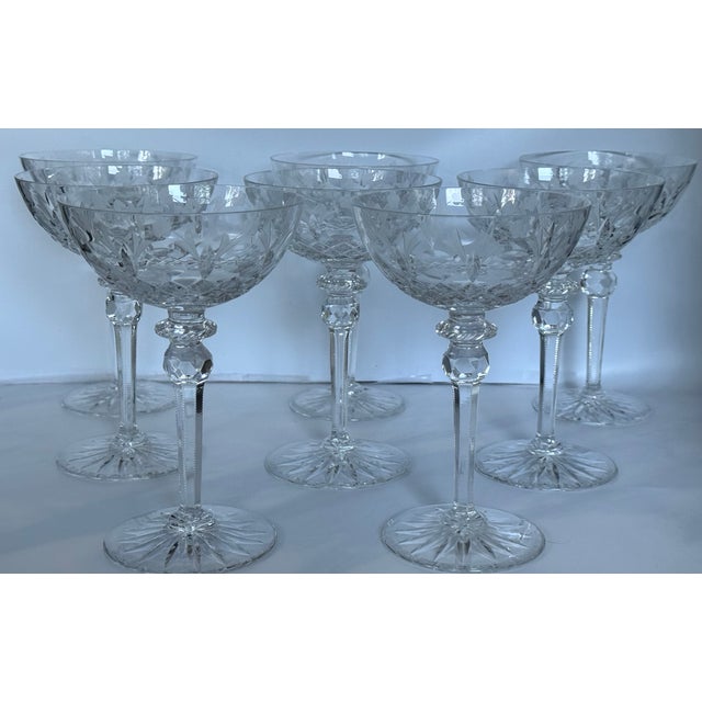 Rogaska Queen Champage Coupes - Set of 7 For Sale - Image 4 of 11