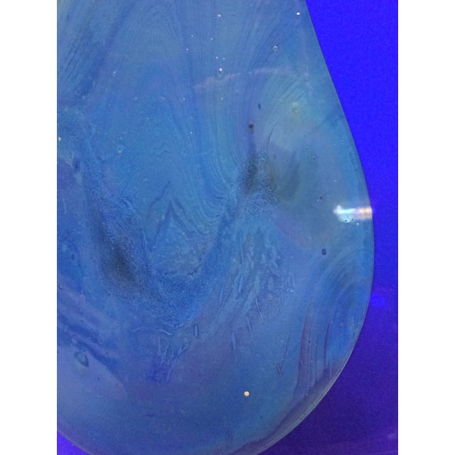 1970’s Harkness Hand Blown Cobalt Blue Glass Vase For Sale - Image 10 of 13