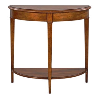 Demilune Ogee Edge Console Table For Sale