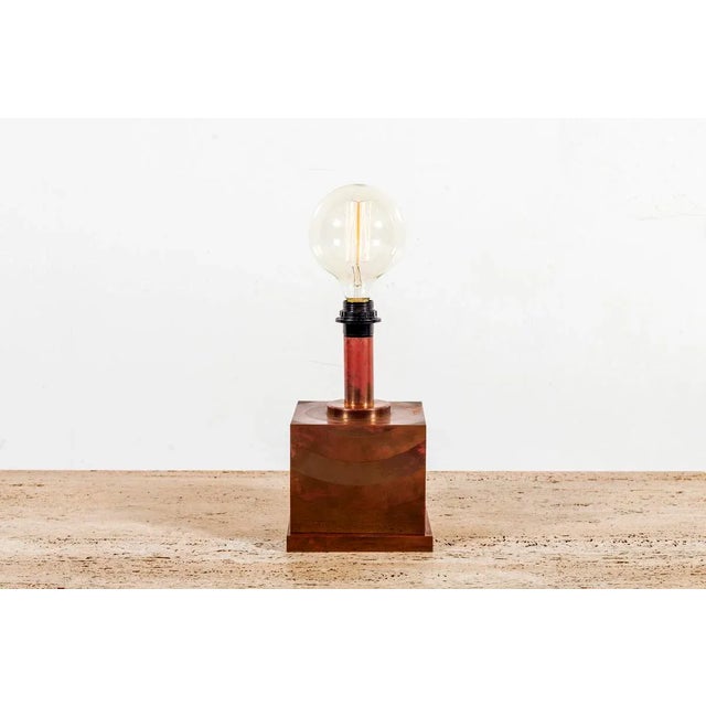 Metal Mid-Century Danish Copper Table Lamp For Sale - Image 7 of 7