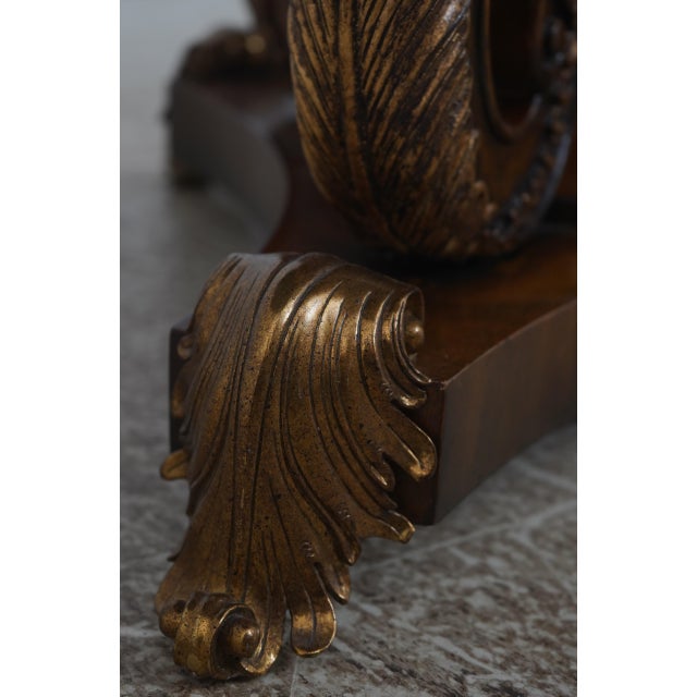 Brown Maitland Smith Round Mahogany Spiro Center Table For Sale - Image 8 of 15