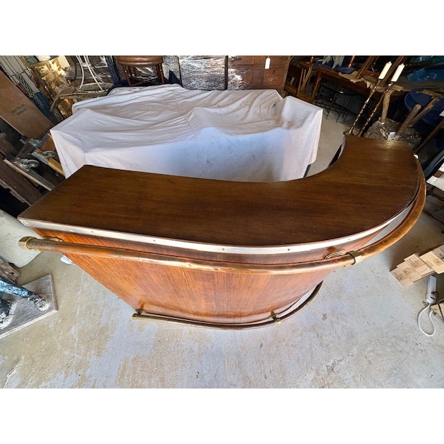 Early 20th Century French Walnut Art Deco Style Dry Bar For Sale - Image 12 of 16