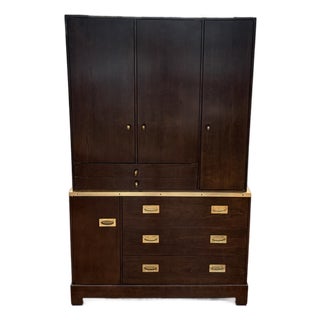1970s Milo Baughman for Directional Custom Collection Campaign Gentleman’s Armoire For Sale
