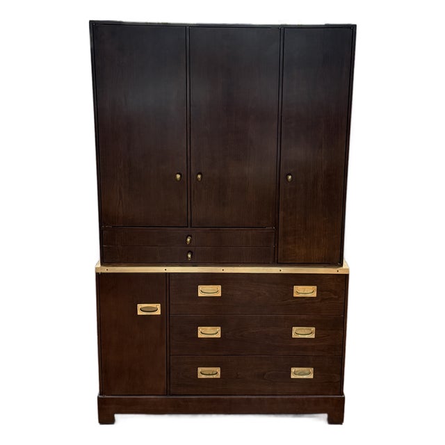 1970s Milo Baughman for Directional Custom Collection Campaign Gentleman’s Armoire For Sale