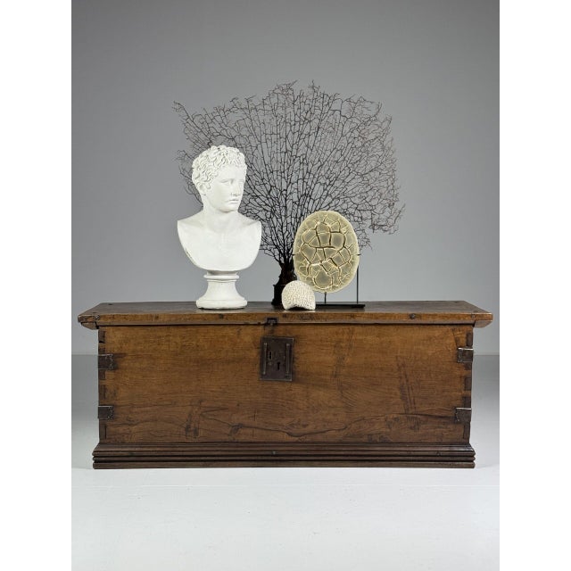 Wood Large Antique Spanish Chest, 1700s For Sale - Image 7 of 18