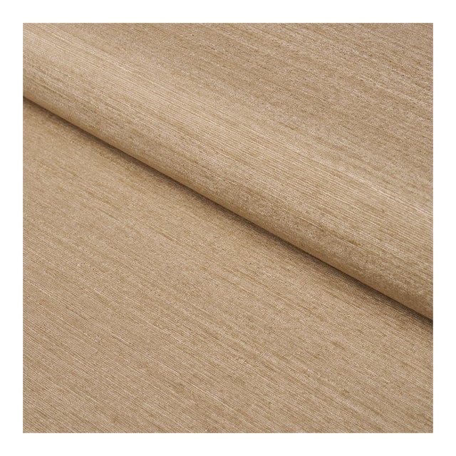 Sample - Schumacher Masara Handwoven Silk Fabric in Beige For Sale
