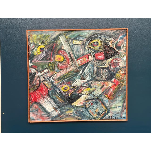 Bengt Fredriksson, Composition, 1960s, Oil on Canvas For Sale - Image 12 of 18