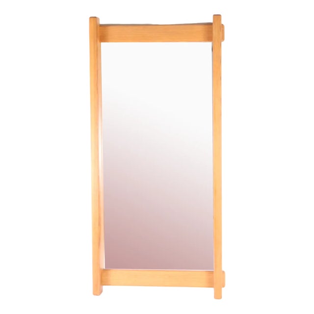Large Vintage Wooden Mirror For Sale