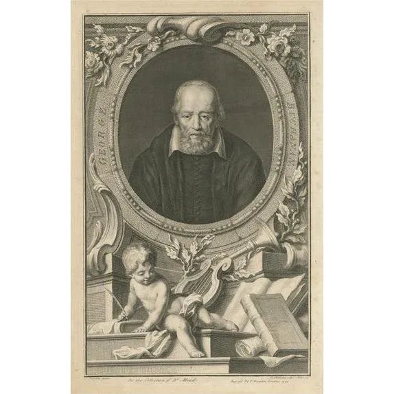Jacobus Houbraken, Portrait of George Buchanan, Scottish Historian and Humanist Scholar, Print For Sale - Image 6 of 6