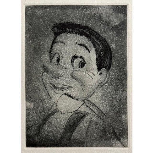 Jim Dine, Small Pinocchio Aquatint Etching Jim Dine Pop Art Print, 1999 For Sale