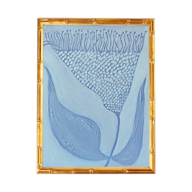 2020s Original Framed Acrylic Botanical Painting, Organic Boho Art Floral Wall Art by Tatiana Duperault For Sale - Image 5 of 5