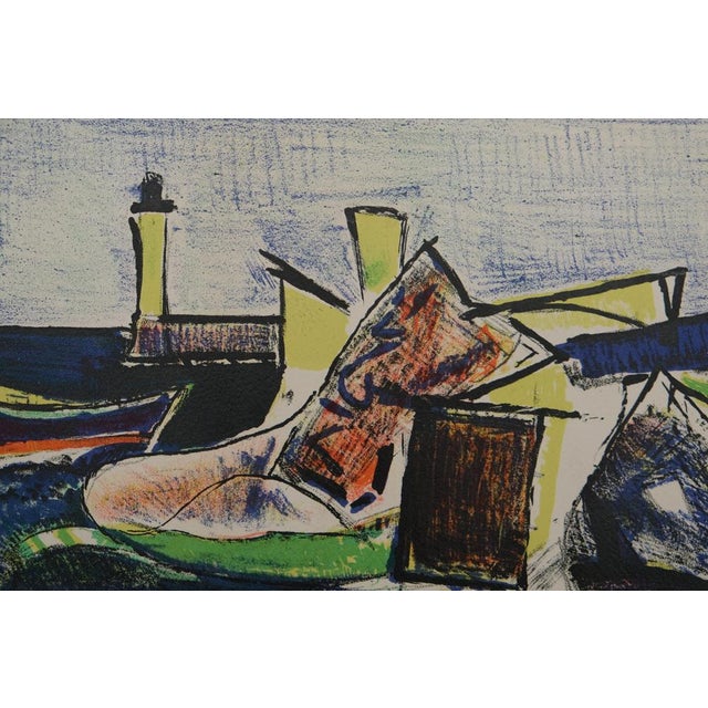 Modern François Desnoyer, Le port de Sète, Lithograph For Sale - Image 3 of 8