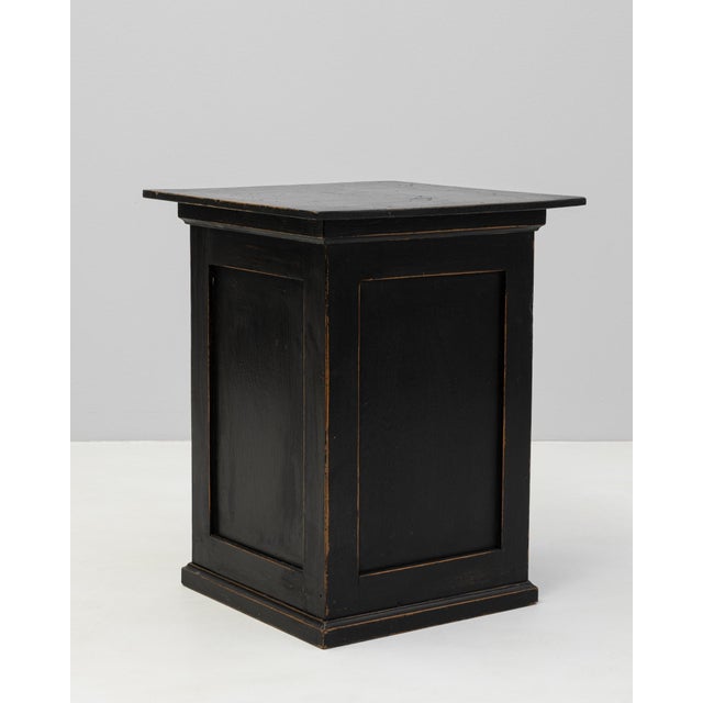 Early 20th Century 1900s French Black Patinated Wood Pedestal For Sale - Image 5 of 18