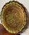 Vintage Italian Florentine Gilt Tray 11 1/8” | Green Gold Round Hollywood Regency Tray For Sale - Image 4 of 10