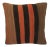 Turkish Striped Orange & Brown Kilim Pillow For Sale