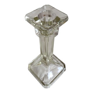 Cast Glass Candle Holder For Sale