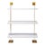 Marais 3-Tier White & Gold Shelf 48"W For Sale