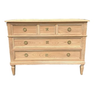 French 19th Century Louis XVI Bleached Walnut Chest of Drawers or Commode For Sale