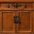 Brown Elm Cabinet with Fluted Spandrels For Sale - Image 8 of 10