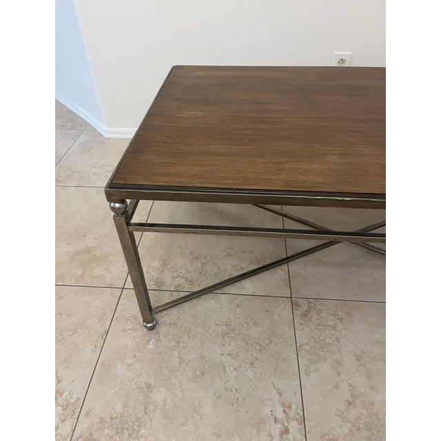 Baker Furniture Company Late 20th Century Milling Road for Baker Furniture Industrial Style Coffee Table For Sale - Image 4 of 12
