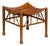 English 1920s Walnut Egyptian Revival Thebes Stool with Faux Bamboo Legs For Sale