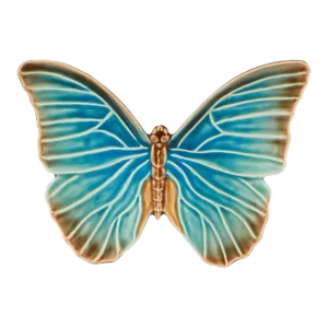 Bordallo Pinheiro Cloudy Butterflies by Claudia Schiffer Butterfly Wall Piece, Aqua, 11"