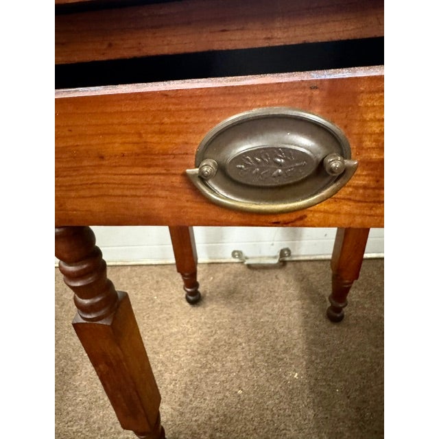 Wood Antique 19th Century Cherry New York State 1 Drawer Stand For Sale - Image 7 of 8