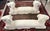 Traditional Egyptian Revival Two Headed Ram Carved Wood Sculptures Covered in White Plaster - A Pair For Sale - Image 3 of 5