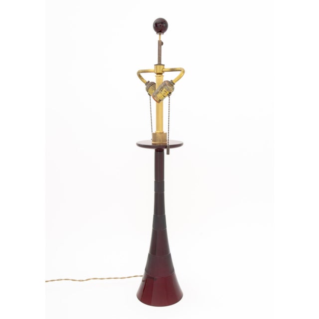 John Hutton for Donghia Vintage Ruby Murano Glass Lamp For Sale In New York - Image 6 of 6