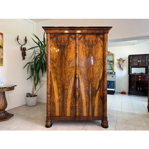 Antique Biedermeier Wardrobe or Hall Cupboard For Sale - Image 12 of 12