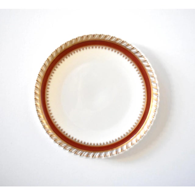 Traditional Vintage Lenox "Georgian" Red & Gold Small Plates - Set of 5 For Sale - Image 3 of 9
