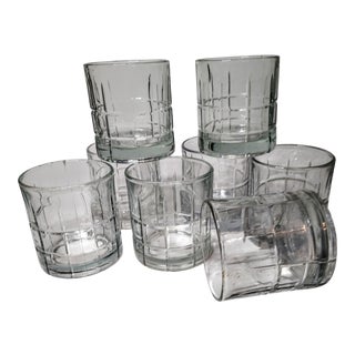 Anchor Hocking Double Old Fashioned Tartan Glasses - Set of 8 For Sale