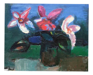 Aleksandrs Rodin, Flowers, 1993, Oil Painting