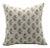 Floral Block Printed Thick Linen Pillow Cover 16x16 Inch- Coastal Tulip For Sale