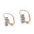 Traditional 1910s Pair of Edwardian Style Diamond 18k Yellow Gold Drop Earrings For Sale - Image 3 of 5