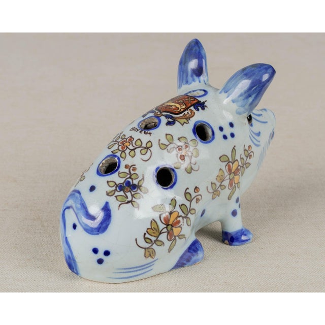 Early 20th Century Desvres Fourmaintraux French Faience Pique Fleurs Bud Vase For Sale - Image 5 of 10