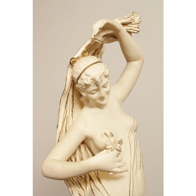 Vintage French 'La Danse de Fleurs' Life-Size Figural Plaster Statue For Sale - Image 4 of 13