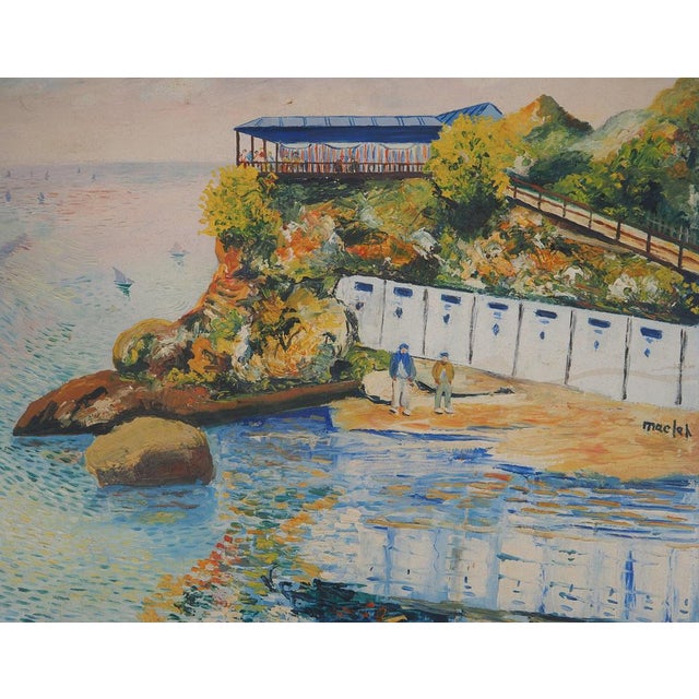 Elisee Maclet<br /> Mediterranean: The Pointe du Mourillon at Toulon, c. 1935<br /><br /> Oil on canvas<br /> Signed on...