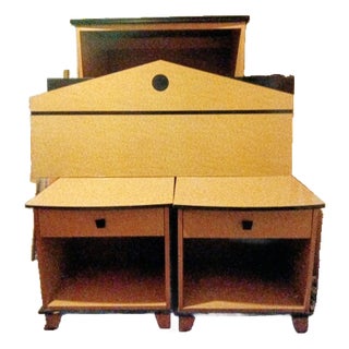 1980s Art Deco Style Birdseye Maple 4pc. Bedroom For Sale