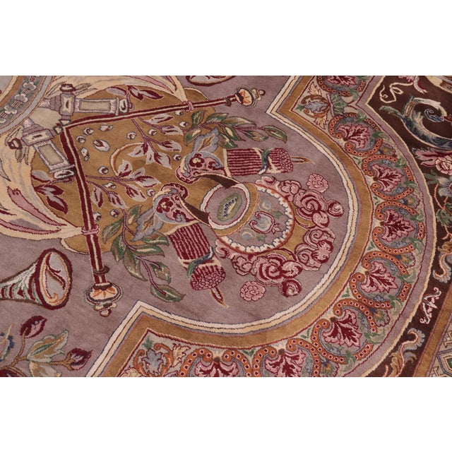 Art Nouveau Firdous Pak-Persian Brown/Brown Wool Rug - 9'1'' X 12'2'' For Sale In New York - Image 6 of 8