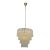 1970s Tiered Textured Murano Glass and Brass Chandelier For Sale
