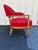 Red Henredon Schoonbeck Oak Gaming Chairs in Vintage Red Waxed Canvas Upholstery- Set of 4 For Sale - Image 8 of 12