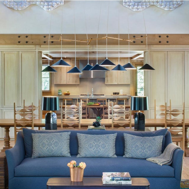 Mid-Century Modern Emily Group of Nine in High Gloss Paint Pendant Light from Moss Objects For Sale - Image 3 of 6