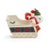 This Figural Santa Sleigh Candy Jar features a jolly Santa with a sack of gifts ready for delivery, aside his sleigh...