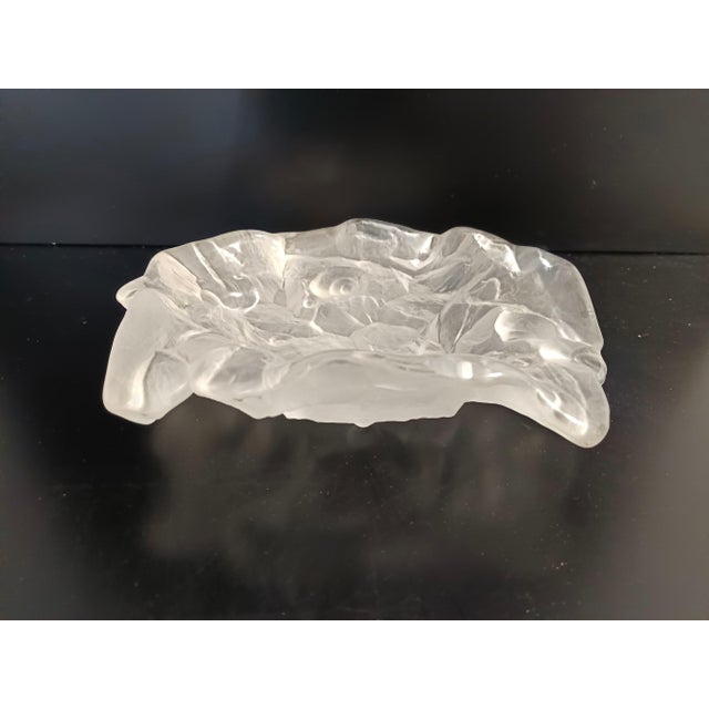 Glass Transparent Crystal Trinket Bowl or Ashtray with Shells attributed to Jolanda Prinsen, 1970s For Sale - Image 7 of 10