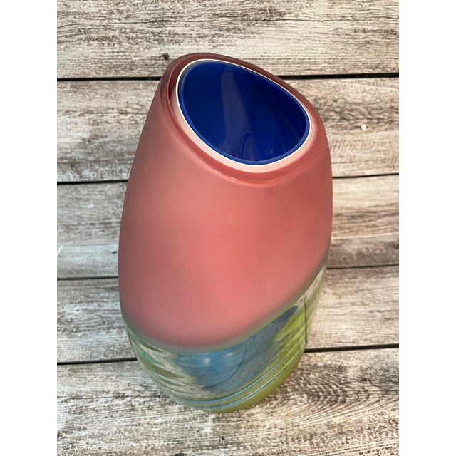 Glass Jaime Harris Blown Glass Vase For Sale - Image 7 of 11