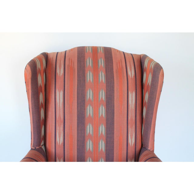 Vintage Bachman Chippendale Style Wingback Chair For Sale - Image 9 of 13