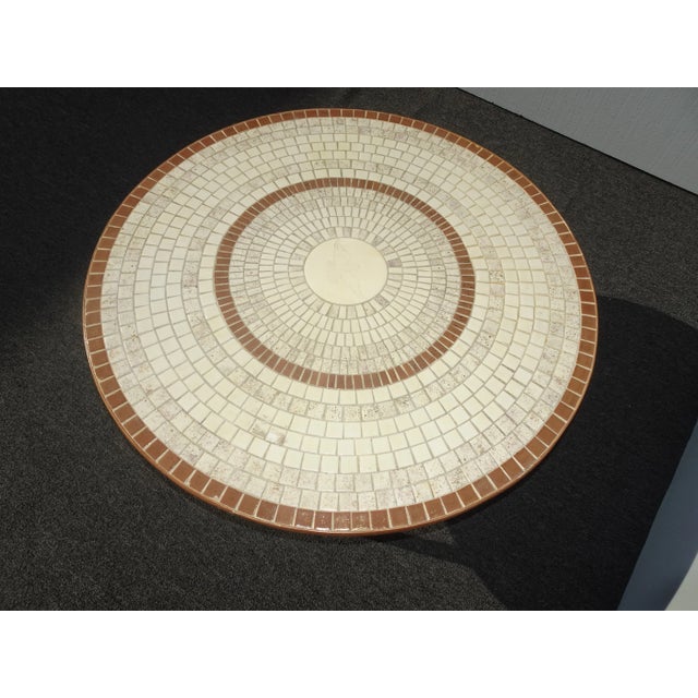 Vintage Mid Century Gordon and Jane Martz Style Mosaic Tiled Coffee Table Eagle Motif For Sale - Image 12 of 13
