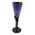 Jim Bush 1995 Iridescent Art Glass Goblet For Sale